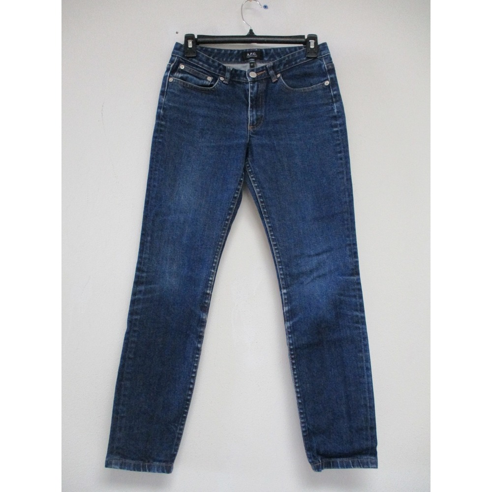 A.P.C. Jeans Men 27 Blue Slim Straight Dark Wash Minimalist Designer Denim